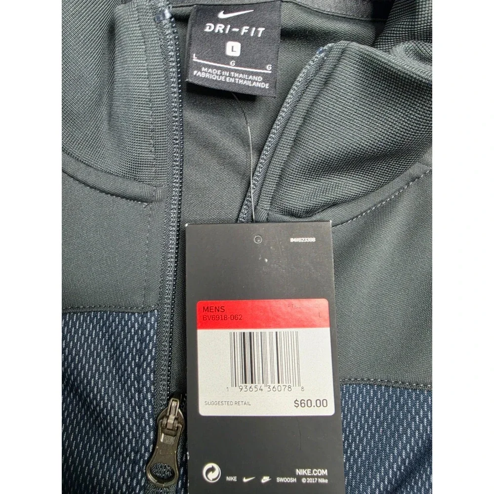 Nike Dri-Fit Clayton State Soccer Jacket Men's Large Navy Gray Academy Pro NWT